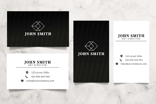 The best online business card printing services allow you to switch between traditional black-and-white and fancy designs